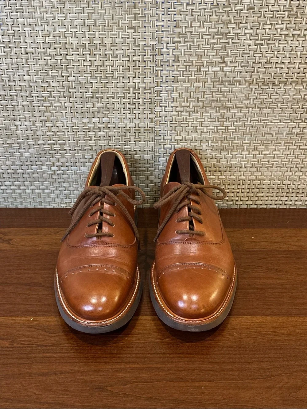 🌟HP🌟Samuel Hubbard Market Cap Dress Oxfords Whiskey Tan Cognac Leather PT 8W